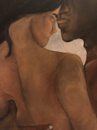 oil painting of man and woman